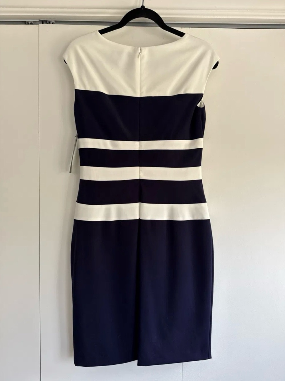 Ralph Lauren Navy and White Striped Sheath Dress - Picture 2 of 5